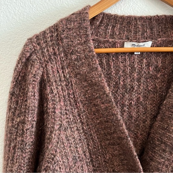 Madewell Willowbend V-Neck Pleat-Sleeve Cardigan Sweater M - Picture 5 of 10